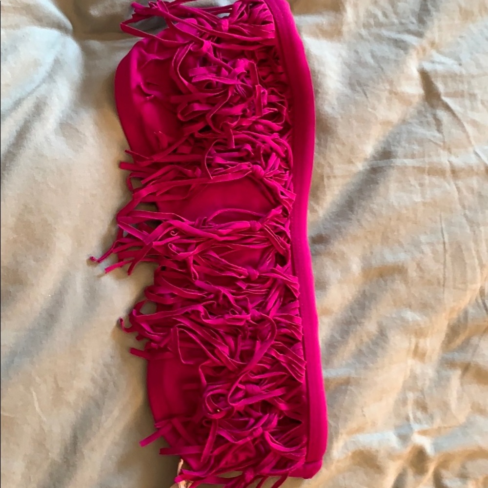 Purple/fuchsia bikini strapless top